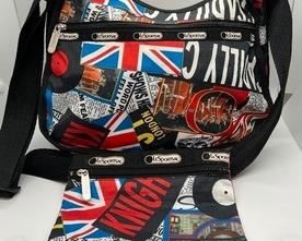 LeSport Sac England Print Handbag with coin pouch. In new condition without tags. Measures about 12" x 8"