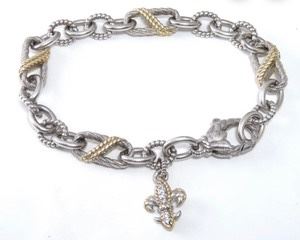 Judith Ripka Sterling and Gold Plated Lovely Bracelet.
Closure: Lobster Claw
Style: Boho
Adjustable
Gemstone: Cubic Zirconia