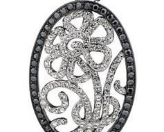 Nolan Miller Malibu Pave Flower Pendant Necklace.
The pendant measures 2.2" and the chain measures 18"