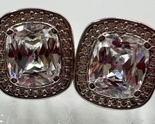 Dazzling Sterling and Cubic Zirconia Earrings
