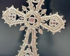 Nadri Pave Cross Necklace Limited Edition. Lovely silver tone necklace measuring 19"