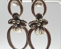 Lovely Sterling and 18k Earrings by Anna King