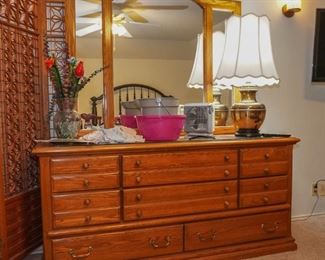 Dresser with mirror