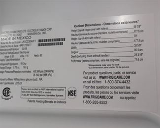 Frigidaire refrigerator