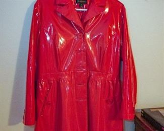 Red rain jacket