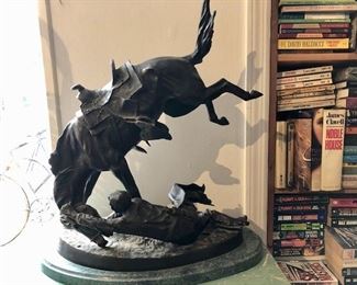 Frederic Remington bronze sculpture "The Wicked Pony"