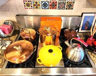 Copper cookware and Le Creuset