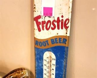 Antique 14" Frostie root beer thermometer