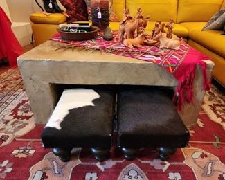 Concrete coffee table from Santa Fe