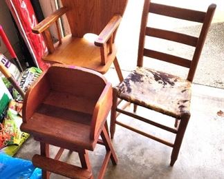 Antique high chairs