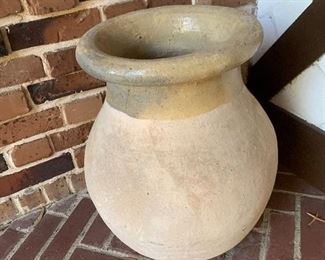 Pair of olive jars.  One has been repaired. 
