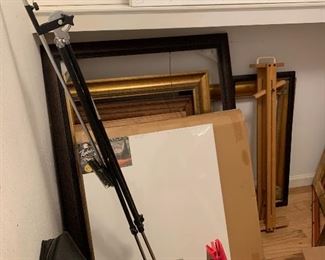 More frames and several easels will be for sale. 