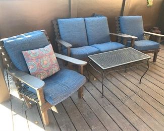 Outdoor wooden furniture; priced to moved!!