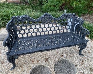 Heavy aluminum garden bench 