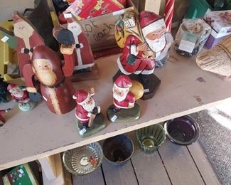 Wooden Santa's 