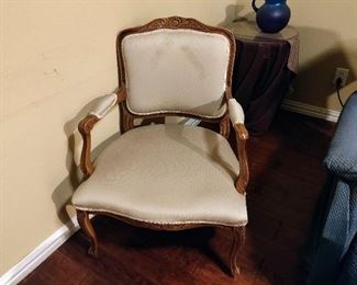 Louis XV Style Upholstered Armchair