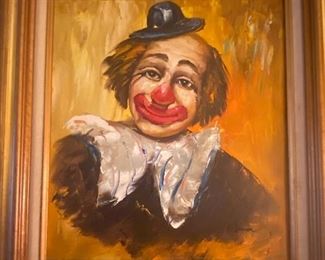 Frank Dresden Oil Painting Clown