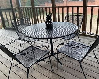 Wrought Iron Patio/Garden Table w/ 4 Chairs