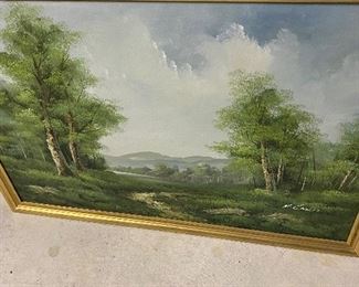 M. Carter Landscape Oil Painting 