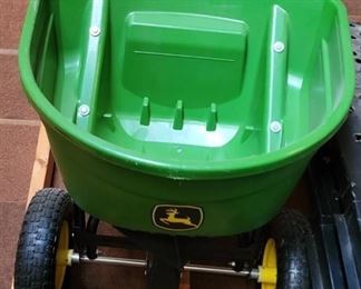 John Deere 130 lbs. Capacity Broadcast Tow-Behind Spreader and Hose