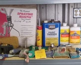 Spraying Mantis Hopper Gun and Paint Supplies