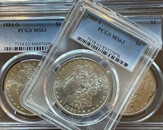 Graded MORGAN Silver Dollars