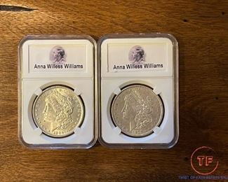 Anna Willess Williams MORGAN Silver Dollars