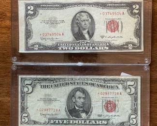 $2 and $5 Red Seal Note(s)