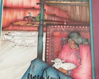 Signed Lithograph "Patrones" by AMADO PENA