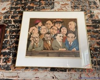 “The Jury” Limited Edition Signed Serigraph by 
CHARLES BRAGG
