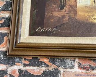 Original Oil on Canvas Signed BARNES