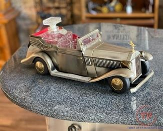 1950's Rolls Royce Scotch Decanter and Shot Glass Set