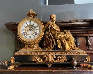 Antique French Figural Mantel Clock