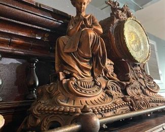 Antique French Figural Mantel Clock