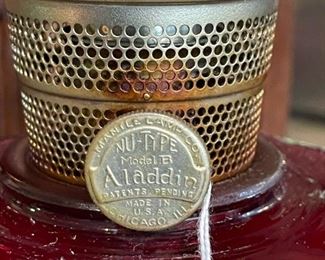 1940's Aladdin Ruby Red Lincoln Drape Lamp(s)