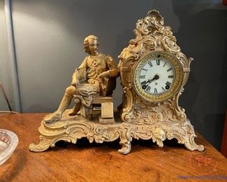 Antique French Figural Mantel Clock