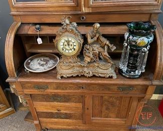 Antique French Figural Mantel Clock