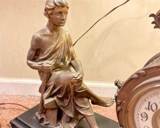 Antique French Figural Mantel Clock