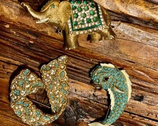 Ciner Signed Brooches