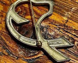 Vintage TIFFANY & CO. Paloma Piccaso Dog Sterling Silver Brooch Pin