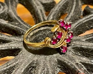 Custom 14K Gold Ring with Rubies