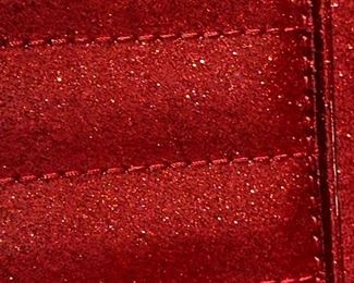 LUX DE VILLE Stardust Kiss Lock Red Sparkle Purse