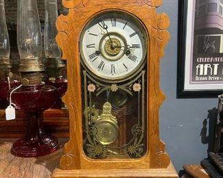Antique Pendulum Mantel Clock