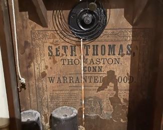 Antique Seth Thomas Clock with Reverse Painted Front Glass