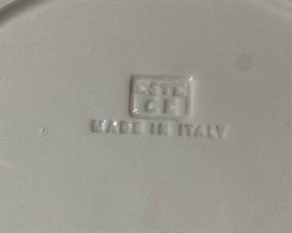 ESTE CE Made in Italy Gold Trim Charger / Plates
