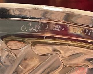 LALIQUE Crystal Fish Ashtray