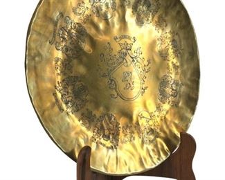 Vintage Berlin German Brass Plate