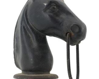 Old Cast Iron Horse Head Hitching Post