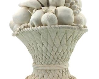 Vintage Ceramic Fruit Basket Art