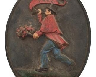 Old Cast Iron Fire Plaque